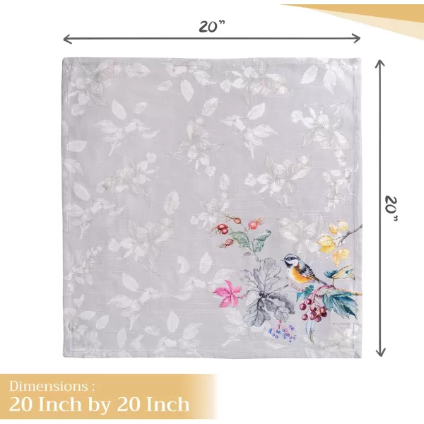 imageMaison d Hermine Napkin 100 Cotton 20 Inch x 20 Inch Set of 4 Dinner Napkins Decorative Cloth Napkin for Gifts Dining Buffet Party ampamp Camping Kelim  Infinity  ThanksgivingChristmas06  Equinoxe  Grey