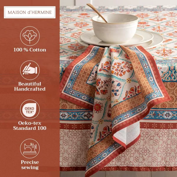 imageMaison d Hermine Napkin 100 Cotton 20 Inch x 20 Inch Set of 4 Dinner Napkins Decorative Cloth Napkin for Gifts Dining Buffet Party ampamp Camping Kelim  Infinity  ThanksgivingChristmas05  Romane