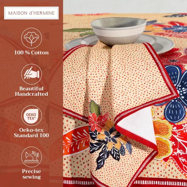 imageMaison d Hermine Napkin 100 Cotton 20 Inch x 20 Inch Set of 4 Dinner Napkins Decorative Cloth Napkin for Gifts Dining Buffet Party ampamp Camping Kelim  Infinity  ThanksgivingChristmas24  Kalahari