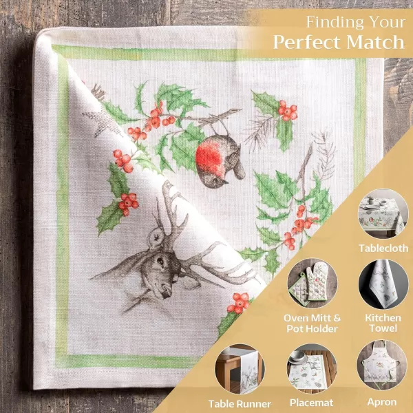 imageMaison d Hermine Napkin 100 Cotton 20 Inch x 20 Inch Set of 4 Dinner Napkins Decorative Cloth Napkin for Gifts Dining Buffet Party ampamp Camping Kelim  Infinity  ThanksgivingChristmas13  Christmas Dew