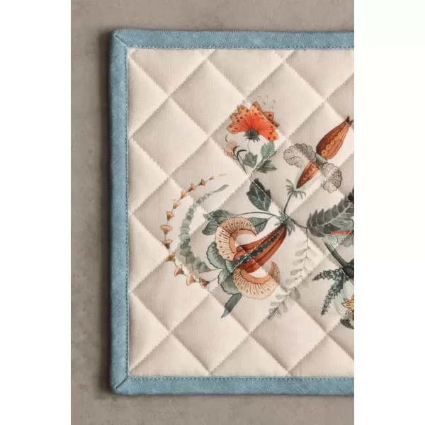 imageMaison d Hermine Pot Holder 100 Cotton Heat Resistant Set of 2 Potholders 8 Inch x 8 Inch Hot Pads with Loop for Gifts BBQ Cooking Grilling Microwave Winter Mornings  ThanksgivingChristmasDalida