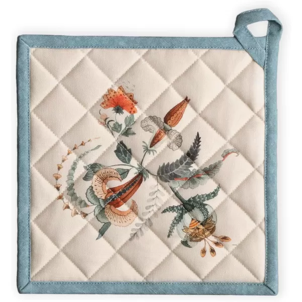 imageMaison d Hermine Pot Holder 100 Cotton Heat Resistant Set of 2 Potholders 8 Inch x 8 Inch Hot Pads with Loop for Gifts BBQ Cooking Grilling Microwave Winter Mornings  ThanksgivingChristmasDalida