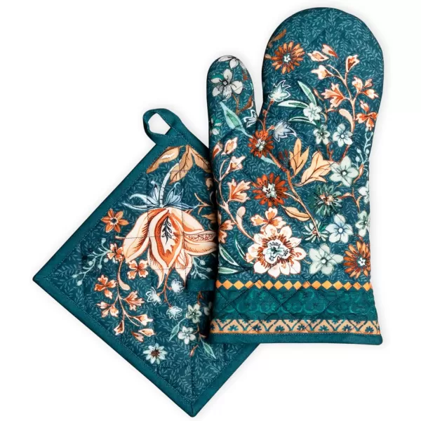 imageMaison d Hermine Pot Holder 100 Cotton Heat Resistant Set of 2 Potholders 8 Inch x 8 Inch Hot Pads with Loop for Gifts BBQ Cooking Grilling Microwave Winter Mornings  ThanksgivingChristmasLuxury Loft