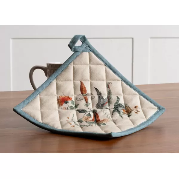 imageMaison d Hermine Pot Holder 100 Cotton Heat Resistant Set of 2 Potholders 8 Inch x 8 Inch Hot Pads with Loop for Gifts BBQ Cooking Grilling Microwave Winter Mornings  ThanksgivingChristmasDalida