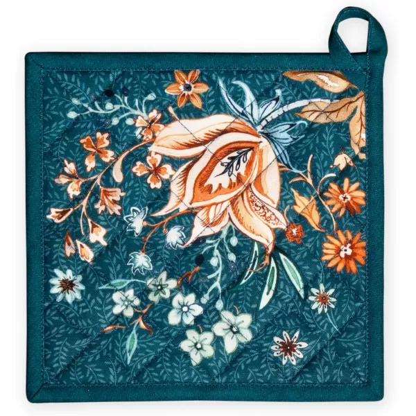 imageMaison d Hermine Pot Holder 100 Cotton Heat Resistant Set of 2 Potholders 8 Inch x 8 Inch Hot Pads with Loop for Gifts BBQ Cooking Grilling Microwave Winter Mornings  ThanksgivingChristmasLuxury Loft