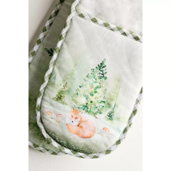 imageMaison d Hermine Pot Holder 100 Cotton Heat Resistant Set of 2 Potholders 8 Inch x 8 Inch Hot Pads with Loop for Gifts BBQ Cooking Grilling Microwave Winter Mornings  ThanksgivingChristmasWinter Mornings