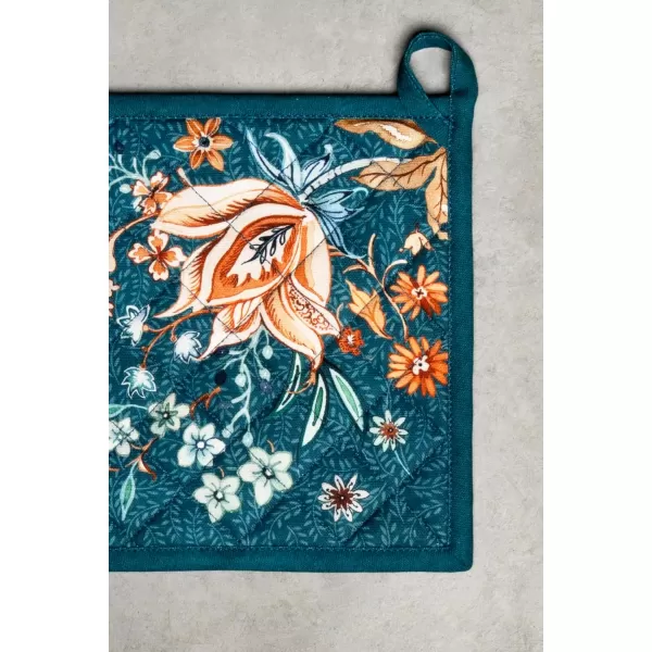 imageMaison d Hermine Pot Holder 100 Cotton Heat Resistant Set of 2 Potholders 8 Inch x 8 Inch Hot Pads with Loop for Gifts BBQ Cooking Grilling Microwave Winter Mornings  ThanksgivingChristmasLuxury Loft