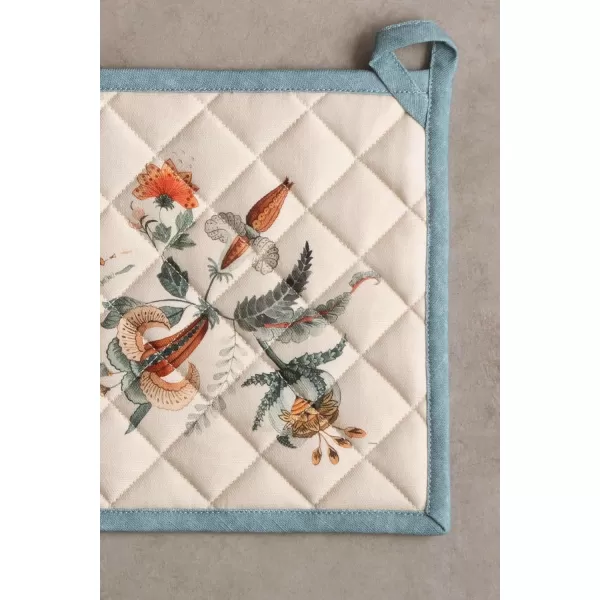 imageMaison d Hermine Pot Holder 100 Cotton Heat Resistant Set of 2 Potholders 8 Inch x 8 Inch Hot Pads with Loop for Gifts BBQ Cooking Grilling Microwave Winter Mornings  ThanksgivingChristmasDalida