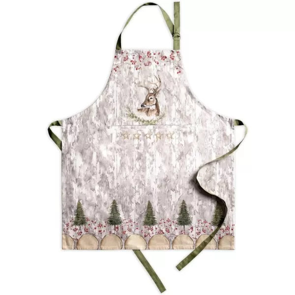 imageCotton Apron with Center Pocket Kitchen Unisex Cloth Apron 1 Piece with Long Ties for Painting Cooking Baking Restaurant11  Mountain Life