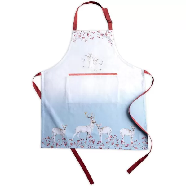 imageCotton Apron with Center Pocket Kitchen Unisex Cloth Apron 1 Piece with Long Ties for Painting Cooking Baking Restaurant22  Fairytale Forest