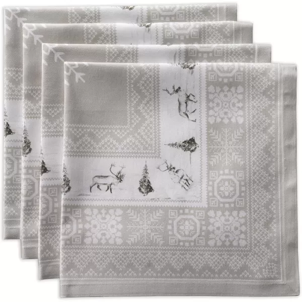 imageMaison d Hermine Napkin 100 Cotton 20 Inch x 20 Inch Set of 4 Dinner Napkins Decorative Cloth Napkin for Gifts Dining Buffet Party ampamp Camping Kelim  Infinity  ThanksgivingChristmas18  Cozy Christmas