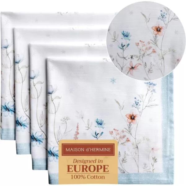 imageMaison d Hermine Napkin 100 Cotton 20 Inch x 20 Inch Set of 4 Dinner Napkins Decorative Cloth Napkin for Gifts Dining Buffet Party ampamp Camping Kelim  Infinity  ThanksgivingChristmas11  Ice Florals