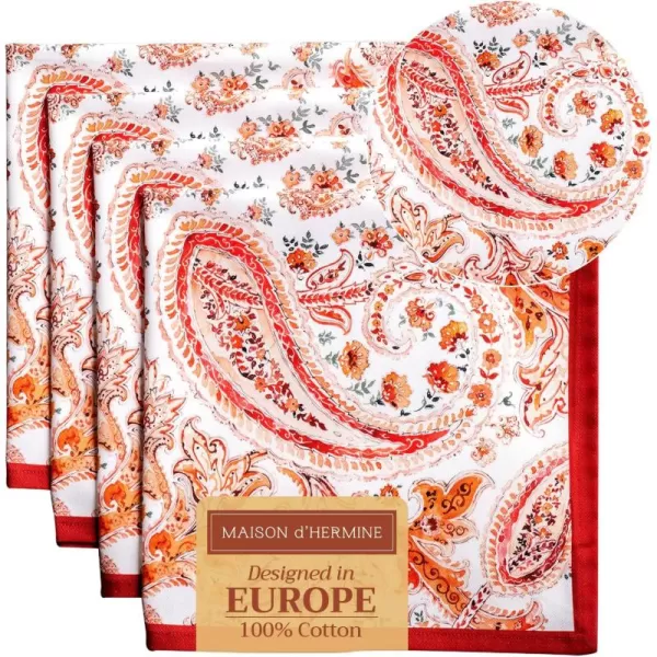 imageMaison d Hermine Napkin 100 Cotton 20 Inch x 20 Inch Set of 4 Dinner Napkins Decorative Cloth Napkin for Gifts Dining Buffet Party ampamp Camping Kelim  Infinity  ThanksgivingChristmas14  Orient