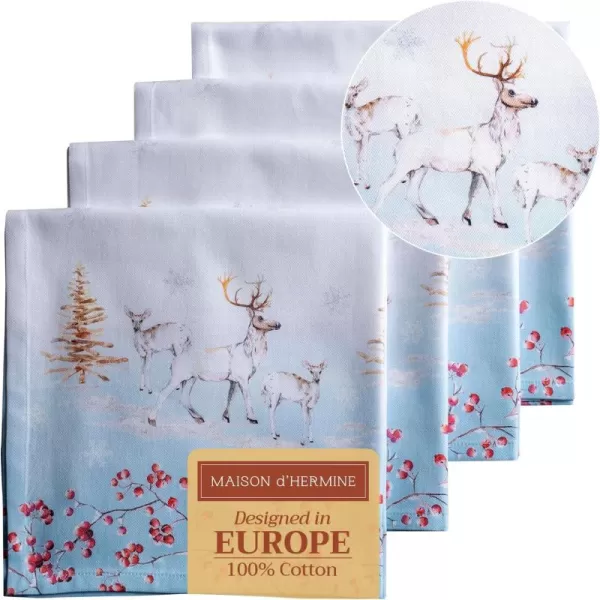 imageMaison d Hermine Napkin 100 Cotton 20 Inch x 20 Inch Set of 4 Dinner Napkins Decorative Cloth Napkin for Gifts Dining Buffet Party ampamp Camping Kelim  Infinity  ThanksgivingChristmas12  Fairytale Forest