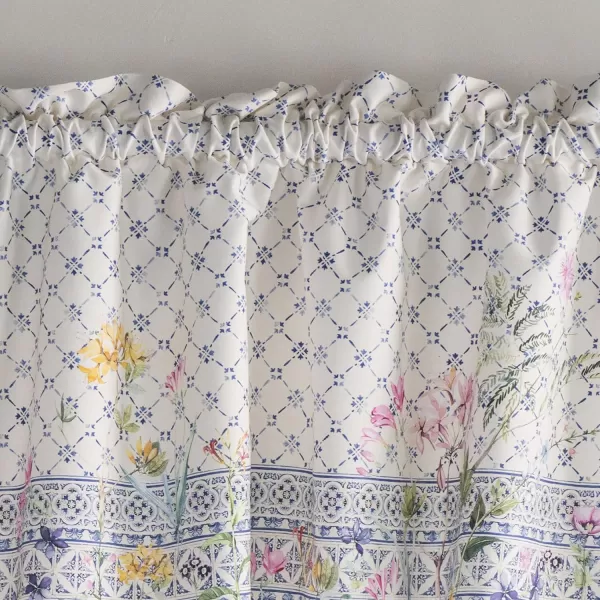 imageMaison d Hermine 100 Cotton Curtain Colmar Set of 3 Window Curtains for Caf Bedrooms Home with a Rod Pocket and Loop for Easy Hanging 2 Tiers 28quotx36quot and 1 Valance 56quotx18quot8  Faence