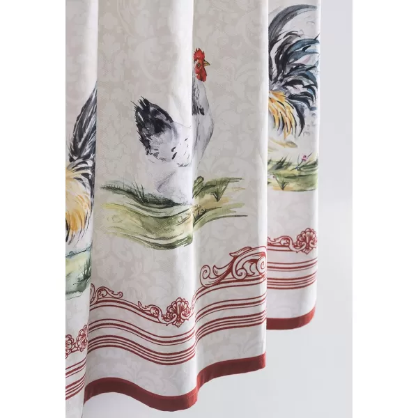 imageMaison d Hermine 100 Cotton Curtain Colmar Set of 3 Window Curtains for Caf Bedrooms Home with a Rod Pocket and Loop for Easy Hanging 2 Tiers 28quotx36quot and 1 Valance 56quotx18quot6  Campagne