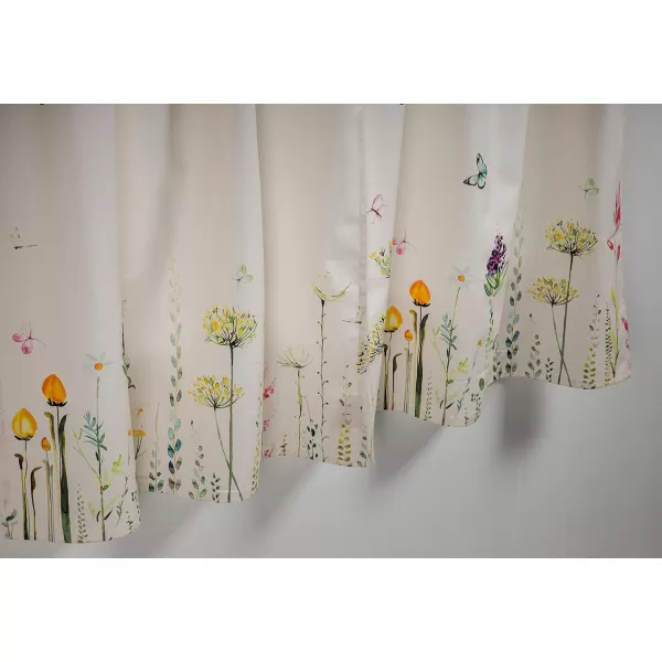 imageMaison d Hermine 100 Cotton Curtain Colmar Set of 3 Window Curtains for Caf Bedrooms Home with a Rod Pocket and Loop for Easy Hanging 2 Tiers 28quotx36quot and 1 Valance 56quotx18quot2  Botanical Fresh