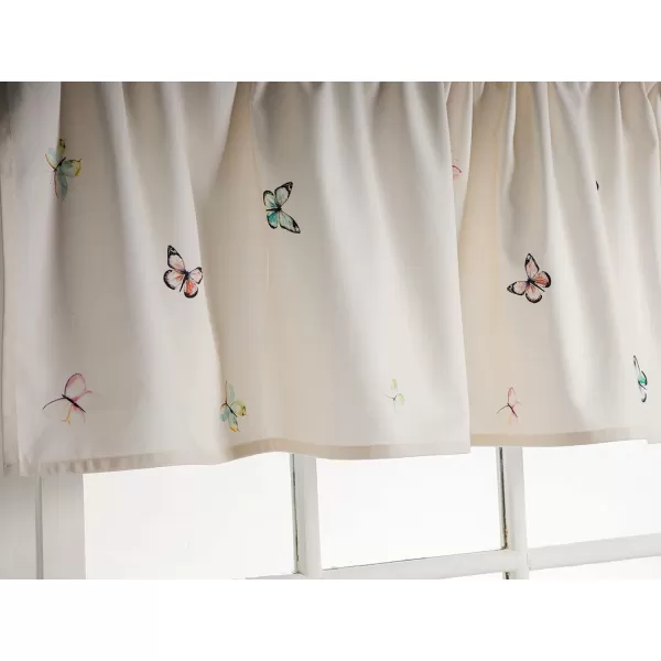 imageMaison d Hermine 100 Cotton Curtain Colmar Set of 3 Window Curtains for Caf Bedrooms Home with a Rod Pocket and Loop for Easy Hanging 2 Tiers 28quotx36quot and 1 Valance 56quotx18quot2  Botanical Fresh