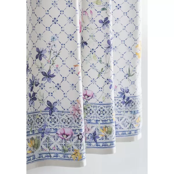 imageMaison d Hermine 100 Cotton Curtain Colmar Set of 3 Window Curtains for Caf Bedrooms Home with a Rod Pocket and Loop for Easy Hanging 2 Tiers 28quotx36quot and 1 Valance 56quotx18quot8  Faence