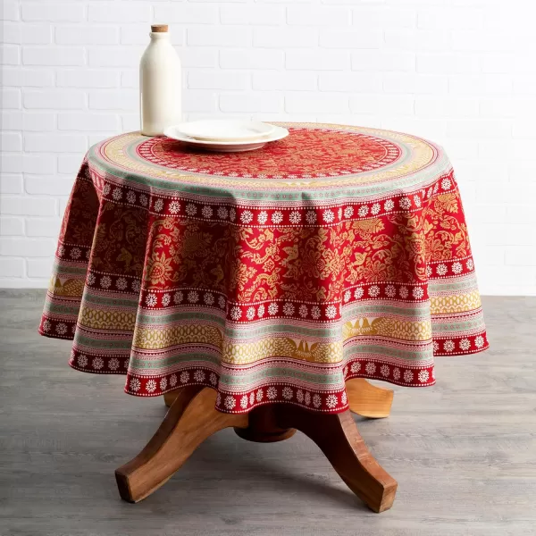 imageMaison d Hermine 100 Cotton Table Cover  63quot Diameter Round Decorative Tablecloth  Washable Tablecloths for Dining Home Farmhouse ampamp Party  Ideal for Spring ampamp Summer  Sofia Collection