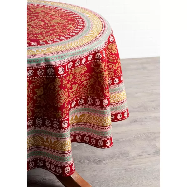 imageMaison d Hermine 100 Cotton Table Cover  69quot Diameter Round Decorative Tablecloth  Washable Tablecloths for Dining Home Farmhouse ampamp Party  Ideal for Spring ampamp Summer  Sofia Collection