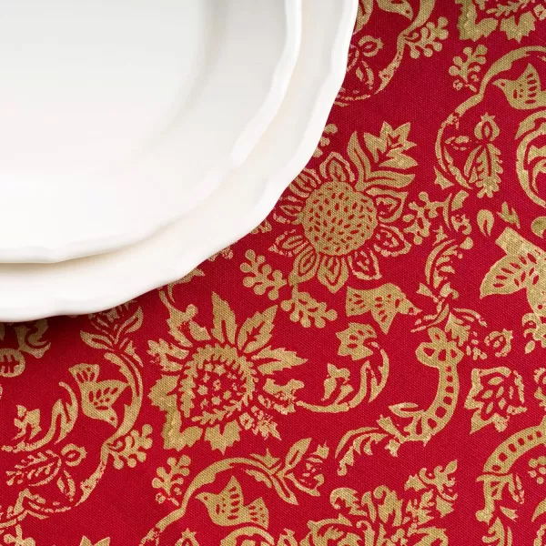 imageMaison d Hermine 100 Cotton Table Cover  69quot Diameter Round Decorative Tablecloth  Washable Tablecloths for Dining Home Farmhouse ampamp Party  Ideal for Spring ampamp Summer  Sofia Collection