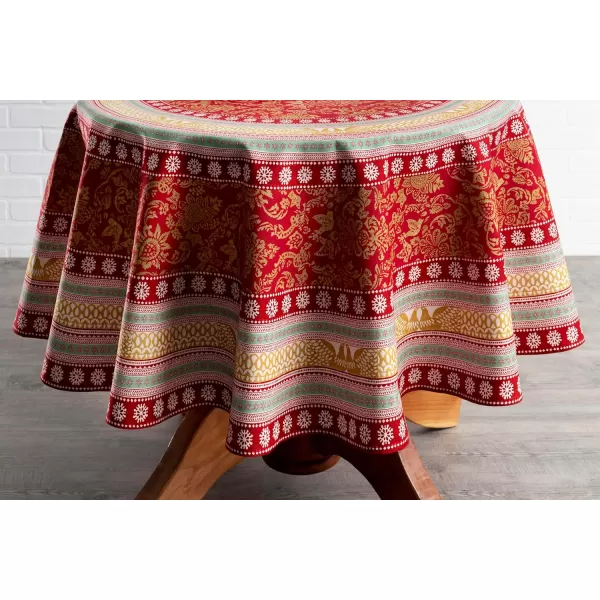 imageMaison d Hermine 100 Cotton Table Cover  69quot Diameter Round Decorative Tablecloth  Washable Tablecloths for Dining Home Farmhouse ampamp Party  Ideal for Spring ampamp Summer  Sofia Collection