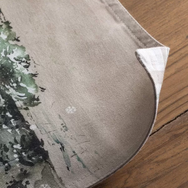 imageMaison d Hermine Cloth Placemats 100 Cotton Set of 4 Decorative Washable Table Placemat Dining Holidays Buffet Parties ampamp Wedding Deer in The Woods  ThanksgivingChristmas