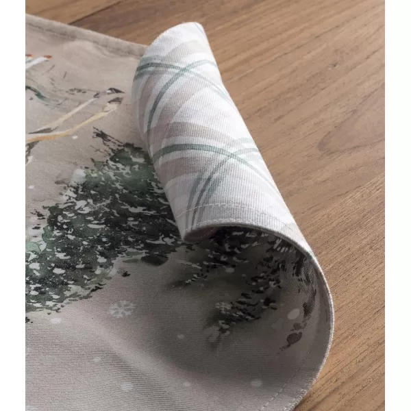 imageMaison d Hermine Cloth Placemats 100 Cotton Set of 4 Decorative Washable Table Placemat Dining Holidays Buffet Parties ampamp Wedding Deer in The Woods  ThanksgivingChristmas