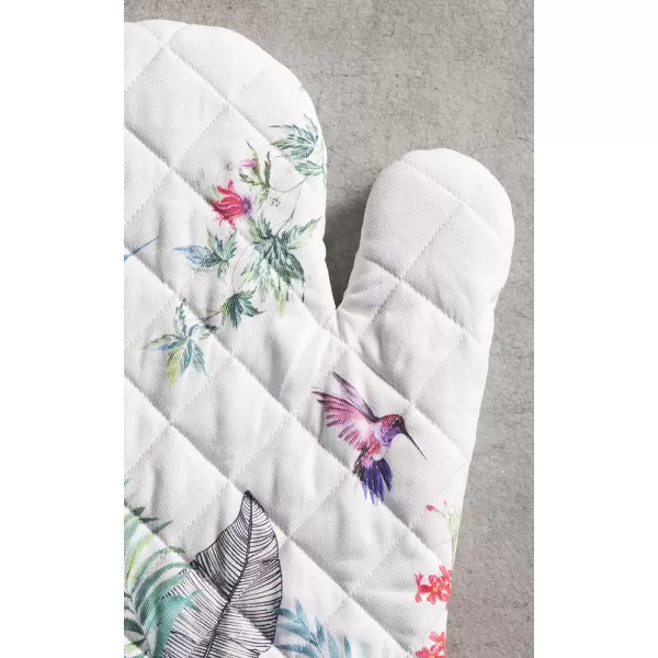 imageMaison d Hermine Cooking Gloves 100 Cotton Heat Resistant 7 Inch x 13 Inch Oven Mitt with Loop Handling Hot Pans BBQ Cooking Grilling Microwave Limoncello  SpringSummer11  Tropiques
