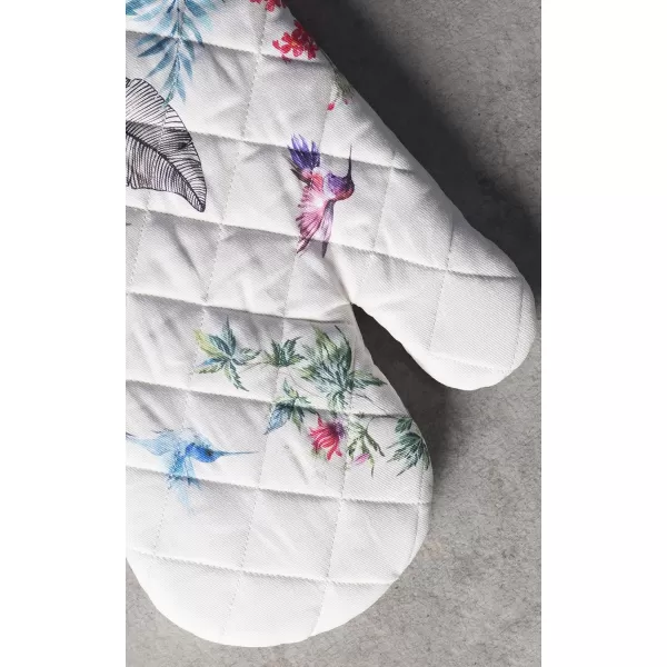 imageMaison d Hermine Cooking Gloves 100 Cotton Heat Resistant 7 Inch x 13 Inch Oven Mitt with Loop Handling Hot Pans BBQ Cooking Grilling Microwave Limoncello  SpringSummer11  Tropiques