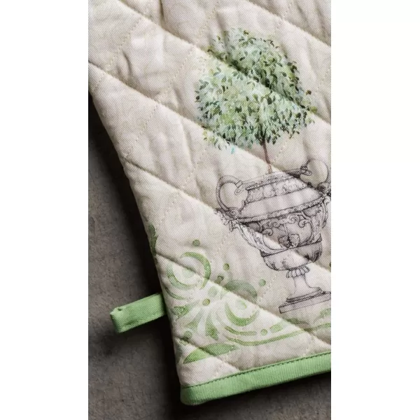 imageMaison d Hermine Cooking Gloves 100 Cotton Heat Resistant 7 Inch x 13 Inch Oven Mitt with Loop Handling Hot Pans BBQ Cooking Grilling Microwave Limoncello  SpringSummer16  Jardin Du Roy