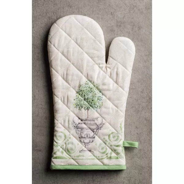 imageMaison d Hermine Cooking Gloves 100 Cotton Heat Resistant 7 Inch x 13 Inch Oven Mitt with Loop Handling Hot Pans BBQ Cooking Grilling Microwave Limoncello  SpringSummer16  Jardin Du Roy
