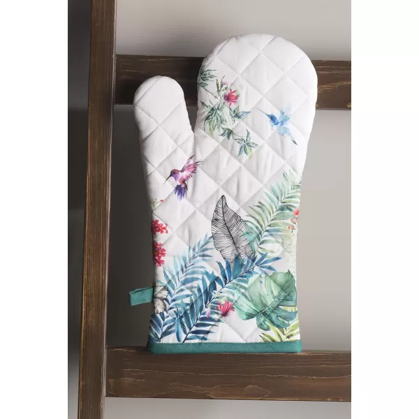 imageMaison d Hermine Cooking Gloves 100 Cotton Heat Resistant 7 Inch x 13 Inch Oven Mitt with Loop Handling Hot Pans BBQ Cooking Grilling Microwave Limoncello  SpringSummer11  Tropiques