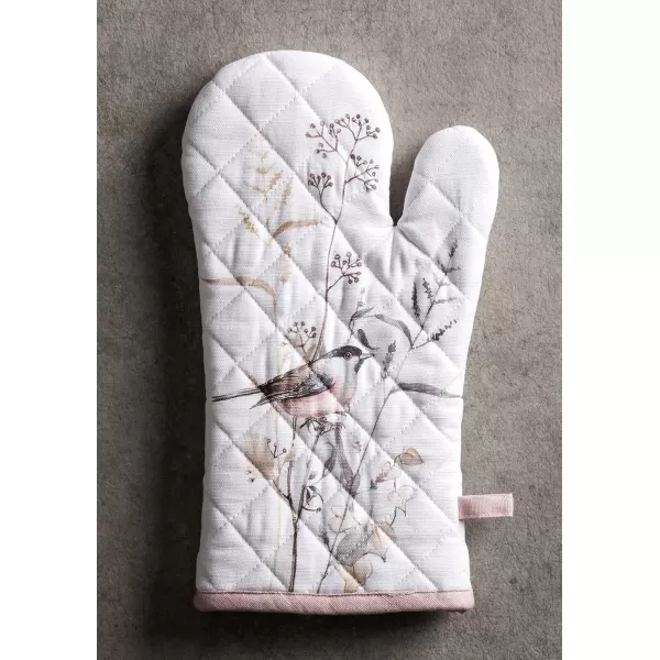 imageMaison d Hermine Cooking Gloves 100 Cotton Heat Resistant 7 Inch x 13 Inch Oven Mitt with Loop Handling Hot Pans BBQ Cooking Grilling Microwave Limoncello  SpringSummer31  Meadow Florals  Brown