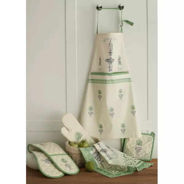 imageMaison d Hermine Cooking Gloves 100 Cotton Heat Resistant 7 Inch x 13 Inch Oven Mitt with Loop Handling Hot Pans BBQ Cooking Grilling Microwave Limoncello  SpringSummer16  Jardin Du Roy