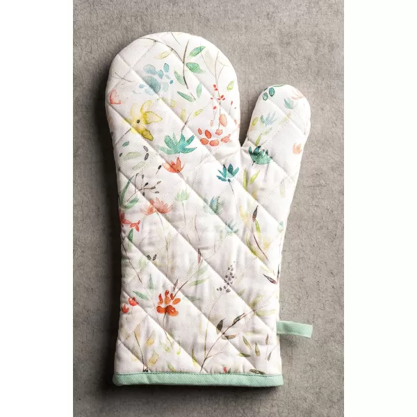 imageMaison d Hermine Cooking Gloves 100 Cotton Heat Resistant 7 Inch x 13 Inch Oven Mitt with Loop Handling Hot Pans BBQ Cooking Grilling Microwave Limoncello  SpringSummer10  Colmar