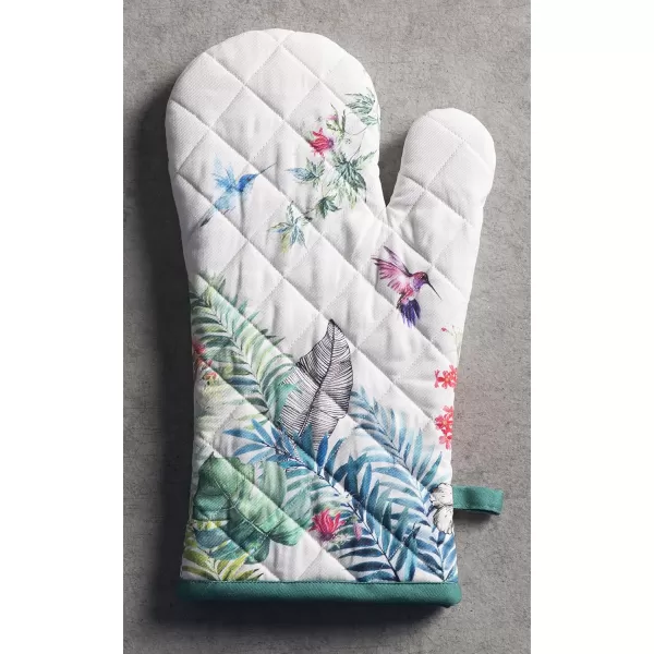 imageMaison d Hermine Cooking Gloves 100 Cotton Heat Resistant 7 Inch x 13 Inch Oven Mitt with Loop Handling Hot Pans BBQ Cooking Grilling Microwave Limoncello  SpringSummer11  Tropiques