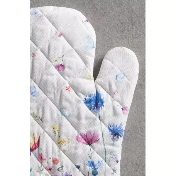 imageMaison d Hermine Cooking Gloves 100 Cotton Heat Resistant 7 Inch x 13 Inch Oven Mitt with Loop Handling Hot Pans BBQ Cooking Grilling Microwave Limoncello  SpringSummer37  Flower in the Field