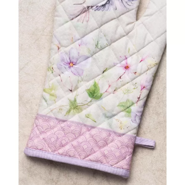 imageMaison d Hermine Cooking Gloves 100 Cotton Heat Resistant 7 Inch x 13 Inch Oven Mitt with Loop Handling Hot Pans BBQ Cooking Grilling Microwave Limoncello  SpringSummerMagnolia Mornings