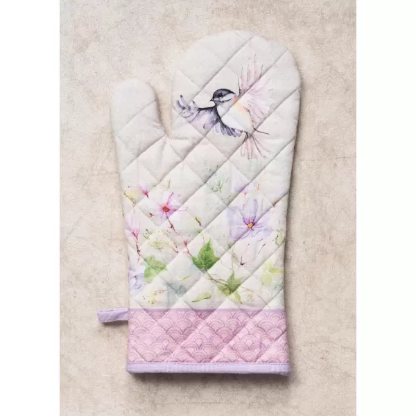 imageMaison d Hermine Cooking Gloves 100 Cotton Heat Resistant 7 Inch x 13 Inch Oven Mitt with Loop Handling Hot Pans BBQ Cooking Grilling Microwave Limoncello  SpringSummerMagnolia Mornings