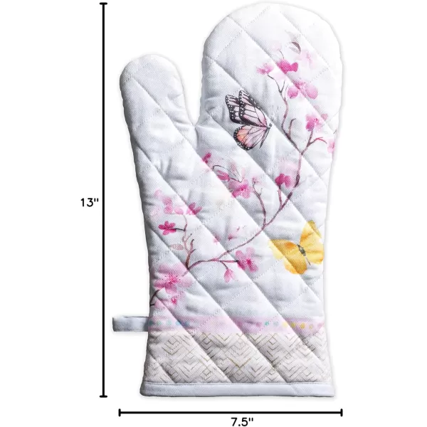 imageMaison d Hermine Cooking Gloves 100 Cotton Heat Resistant 7 Inch x 13 Inch Oven Mitt with Loop Handling Hot Pans BBQ Cooking Grilling Microwave Limoncello  SpringSummer17  Blossoms in Spring