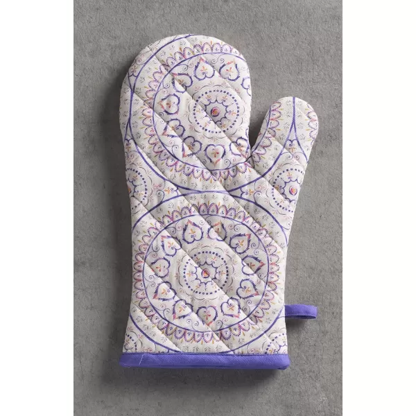 imageMaison d Hermine Cooking Gloves 100 Cotton Heat Resistant 7 Inch x 13 Inch Oven Mitt with Loop Handling Hot Pans BBQ Cooking Grilling Microwave Limoncello  SpringSummer51  Mandala