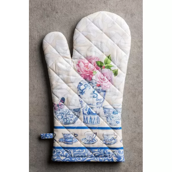 imageMaison d Hermine Cooking Gloves 100 Cotton Heat Resistant 7 Inch x 13 Inch Oven Mitt with Loop Handling Hot Pans BBQ Cooking Grilling Microwave Limoncello  SpringSummer2  Canton
