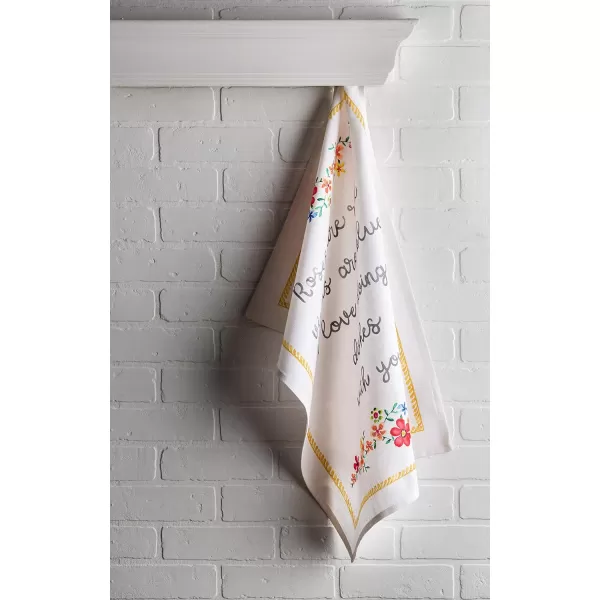 imageMaison d Hermine Dish Towels 100 Cotton Kitchen Towels Absorbent Dishcloth for Home Kitchen Dining Cocktail Parties ampamp Camping Gastronomie  SpringSummer Set of 311  Happy Florals  Sweety