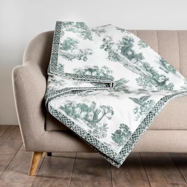 imageMaison d Hermine Fair Isle Cotton Throw Blanket Bohemian Bedding Lightweight and Breathable for Couch Sofa Bed Travel 50quotx60quot50X60
