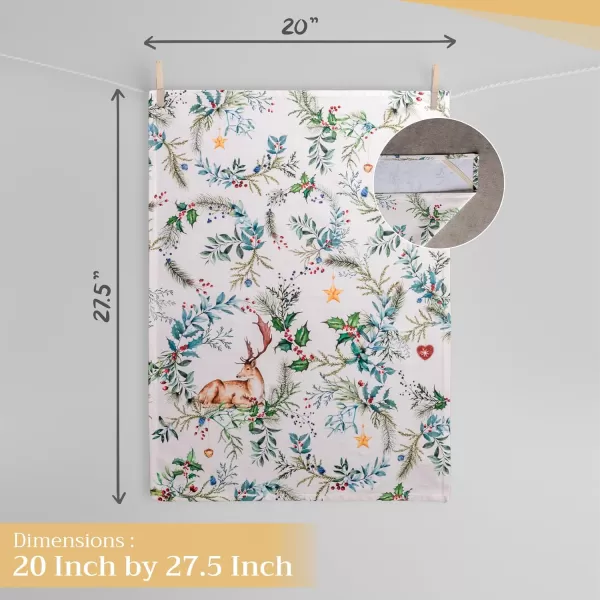 imageMaison d Hermine Kitchen Towel 100 Cotton Quick Dry Cleaning Dishtowel for Gifts Dining Home Wedding Banquet Buffet Christmas Joy  ThanksgivingChristmas Set of 301  Holly Time