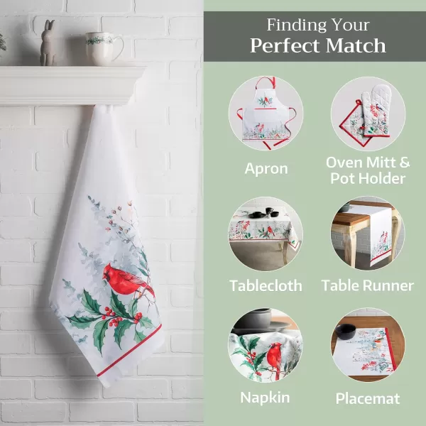 imageMaison d Hermine Kitchen Towel 100 Cotton Quick Dry Cleaning Dishtowel for Gifts Dining Home Wedding Banquet Buffet Christmas Joy  ThanksgivingChristmas Set of 305  Morzine