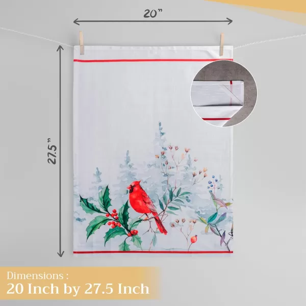 imageMaison d Hermine Kitchen Towel 100 Cotton Quick Dry Cleaning Dishtowel for Gifts Dining Home Wedding Banquet Buffet Christmas Joy  ThanksgivingChristmas Set of 305  Morzine