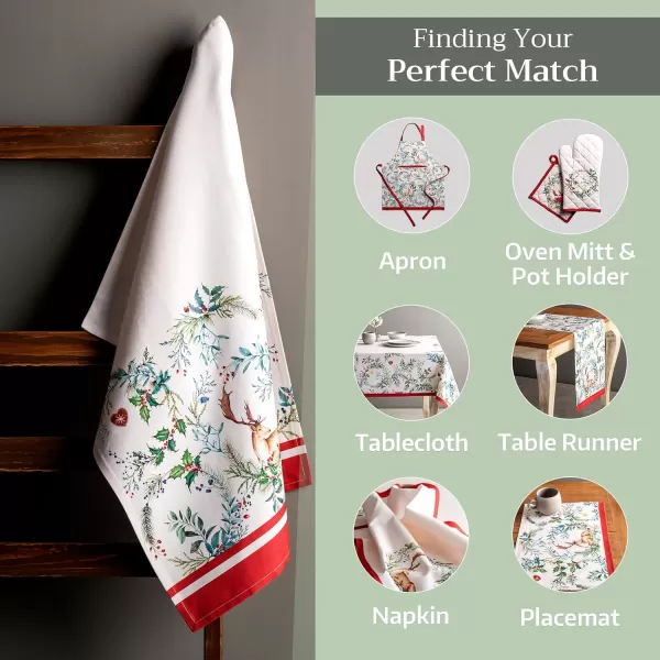 imageMaison d Hermine Kitchen Towel 100 Cotton Quick Dry Cleaning Dishtowel for Gifts Dining Home Wedding Banquet Buffet Christmas Joy  ThanksgivingChristmas Set of 301  Holly Time